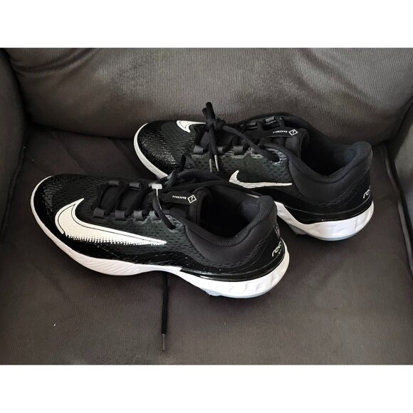 Nike‎ Alpha Huarache Elite 4 Low Men's Baseball Cleats Black Size 10 - Picture 1 of 5